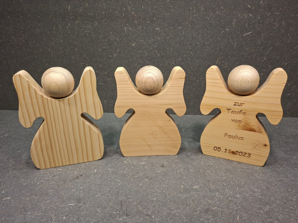 Schutzengel mit Wunschgravur Geschenk zur Taufe, Geburt, Kommunion, Konfirmation 