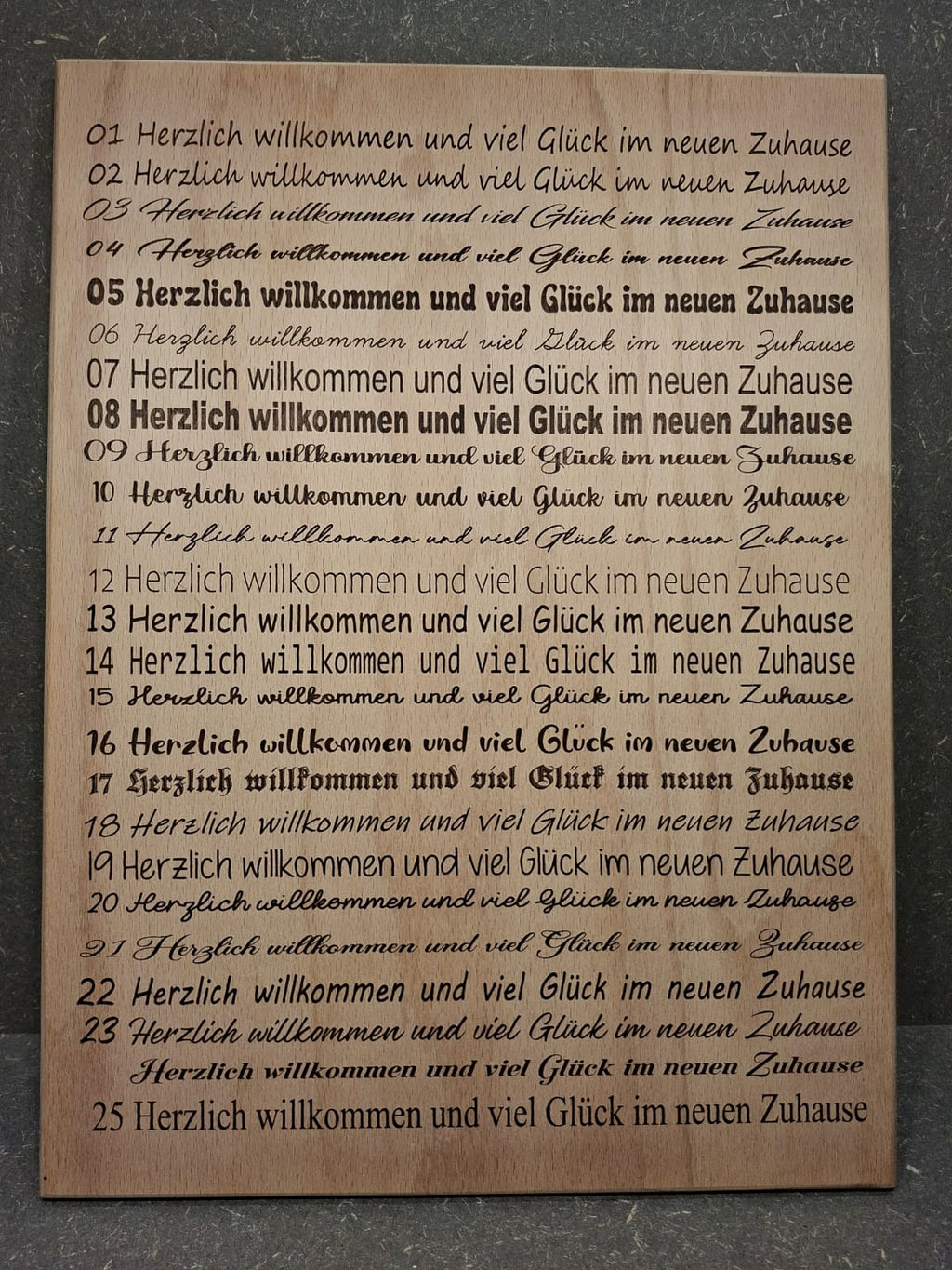 Verschiedene Schriftarten zum Schrift auswählen 