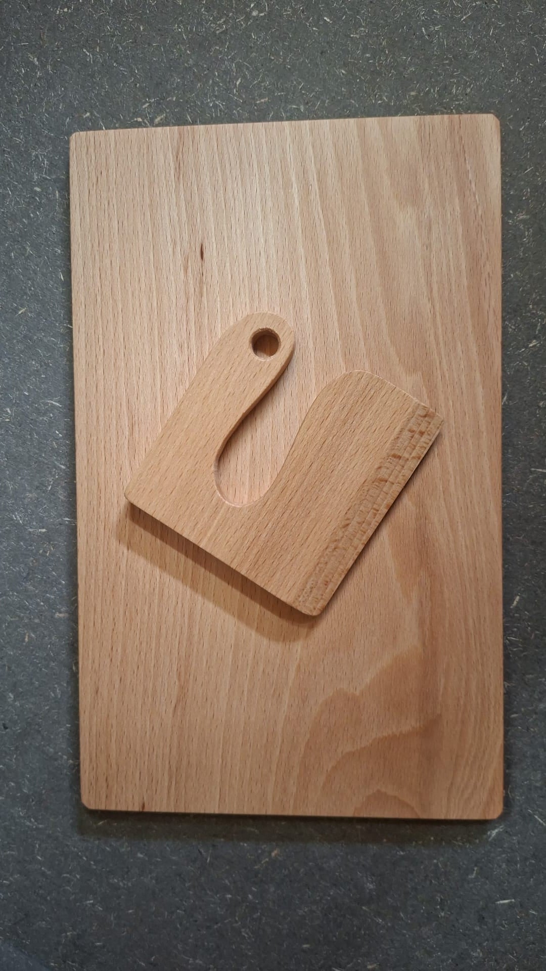 Vesperbrett mit Kleinkindermesser aus Holz
