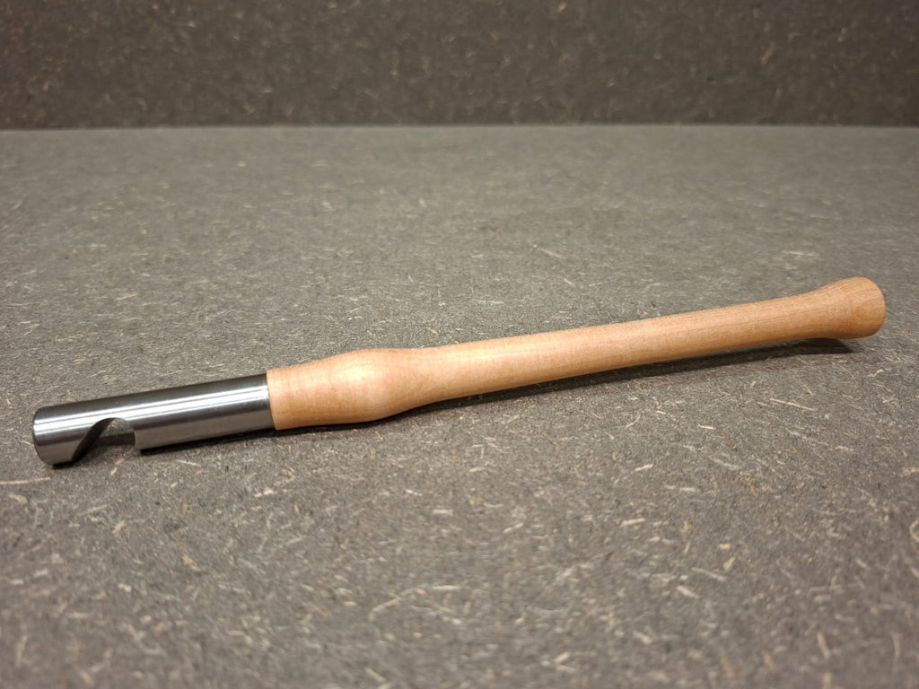 Handgefertigter Flaschenöffner mit gedrechseltem Holzgriff aus edlen Holzarten.