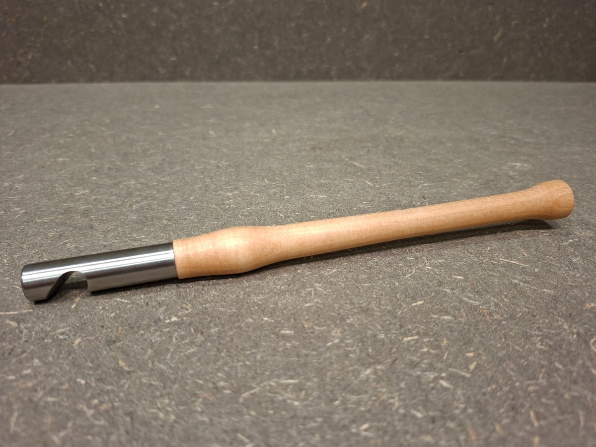 Handgefertigter Flaschenöffner mit gedrechseltem Holzgriff aus edlen Holzarten.