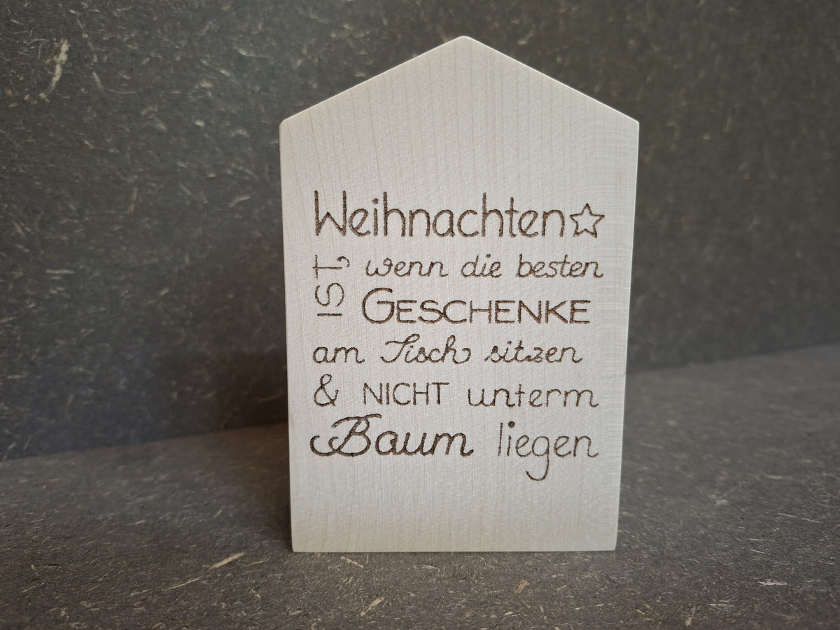 Deko- & Wichtelhaus aus Ahornholz personalisierbar