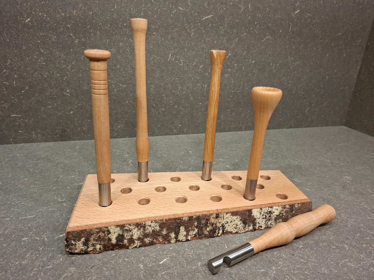 Handgefertigter Flaschenöffner mit gedrechseltem Holzgriff aus edlen Holzarten.